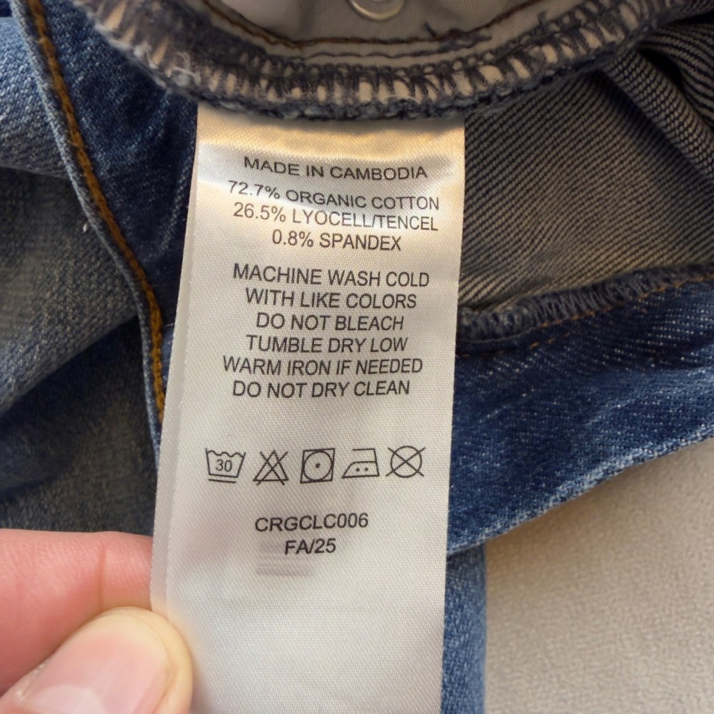 Quince Bella Stretch Relaxed Straight Jeans Atlantic Blue 33 CRGCLC006 NWT - Picture 4 of 11
